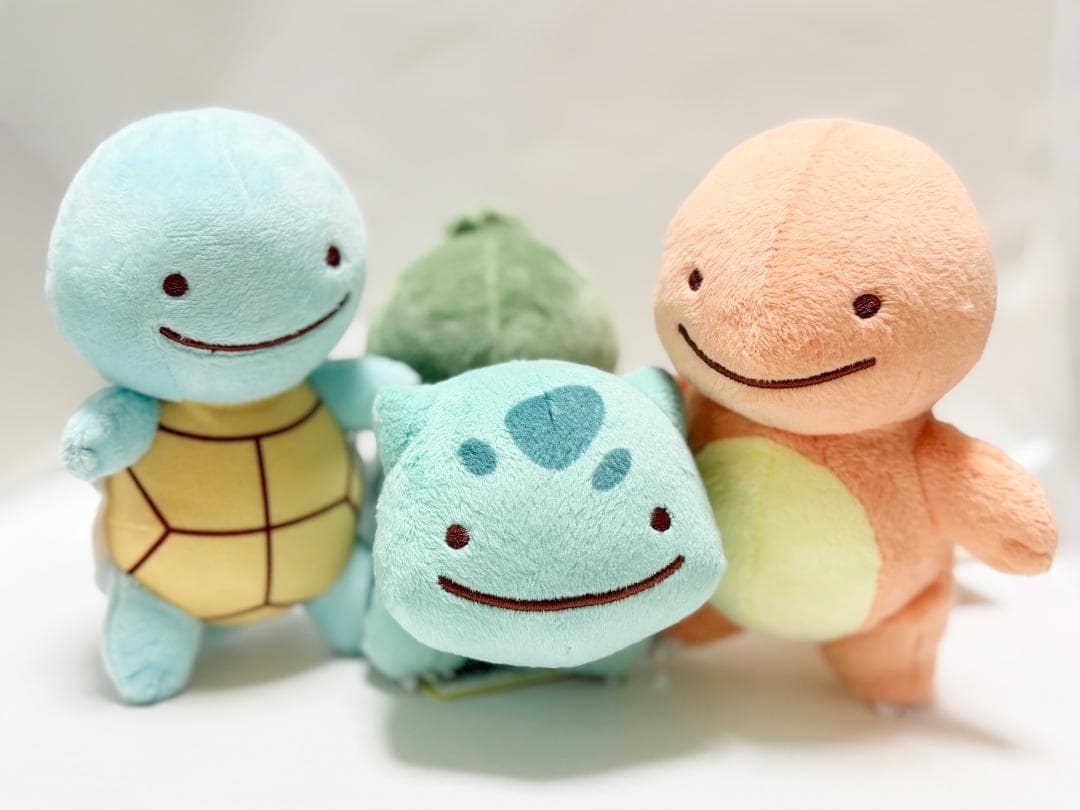 へんしん！メタモン 御三家 ぬいぐるみ フシギダネ ヒトカゲ ゼニガメ