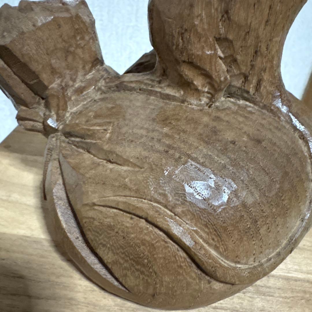 彫刻家　辻 志郎　子　ネズミ　木彫り　骨董品　工芸品　芸術　置物　オブジェ