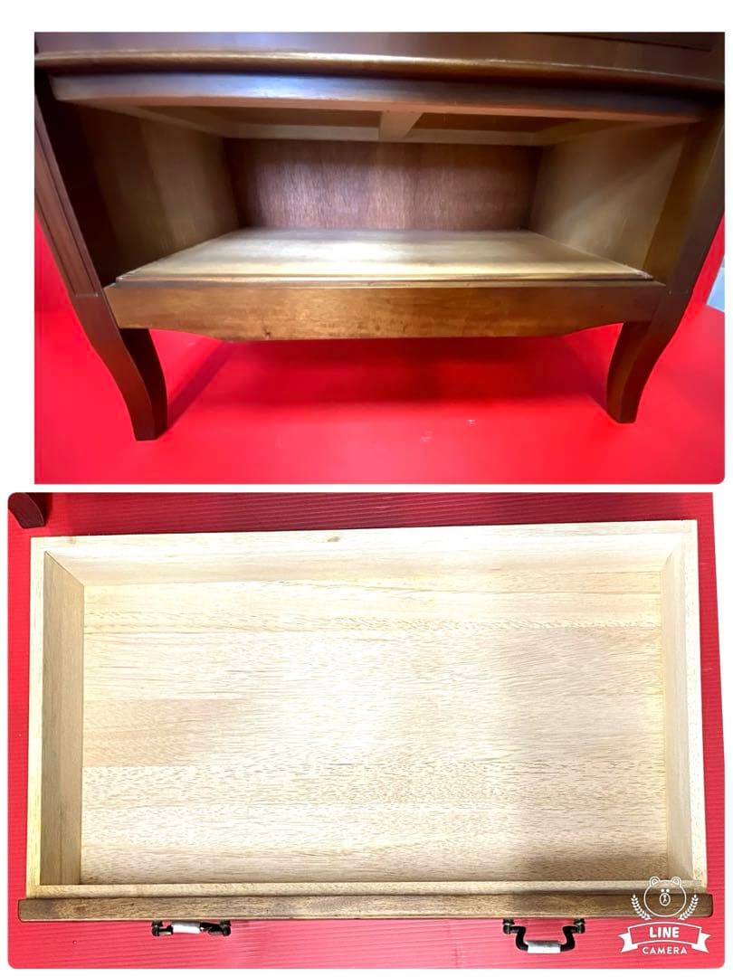 チェスト アガチス材 引出し5杯 ダークブラウン リビングチェスト