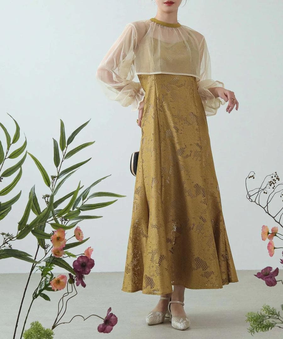 美品 kana カナ チュールボレロセット 結婚式 パーティー L大きいゆったり