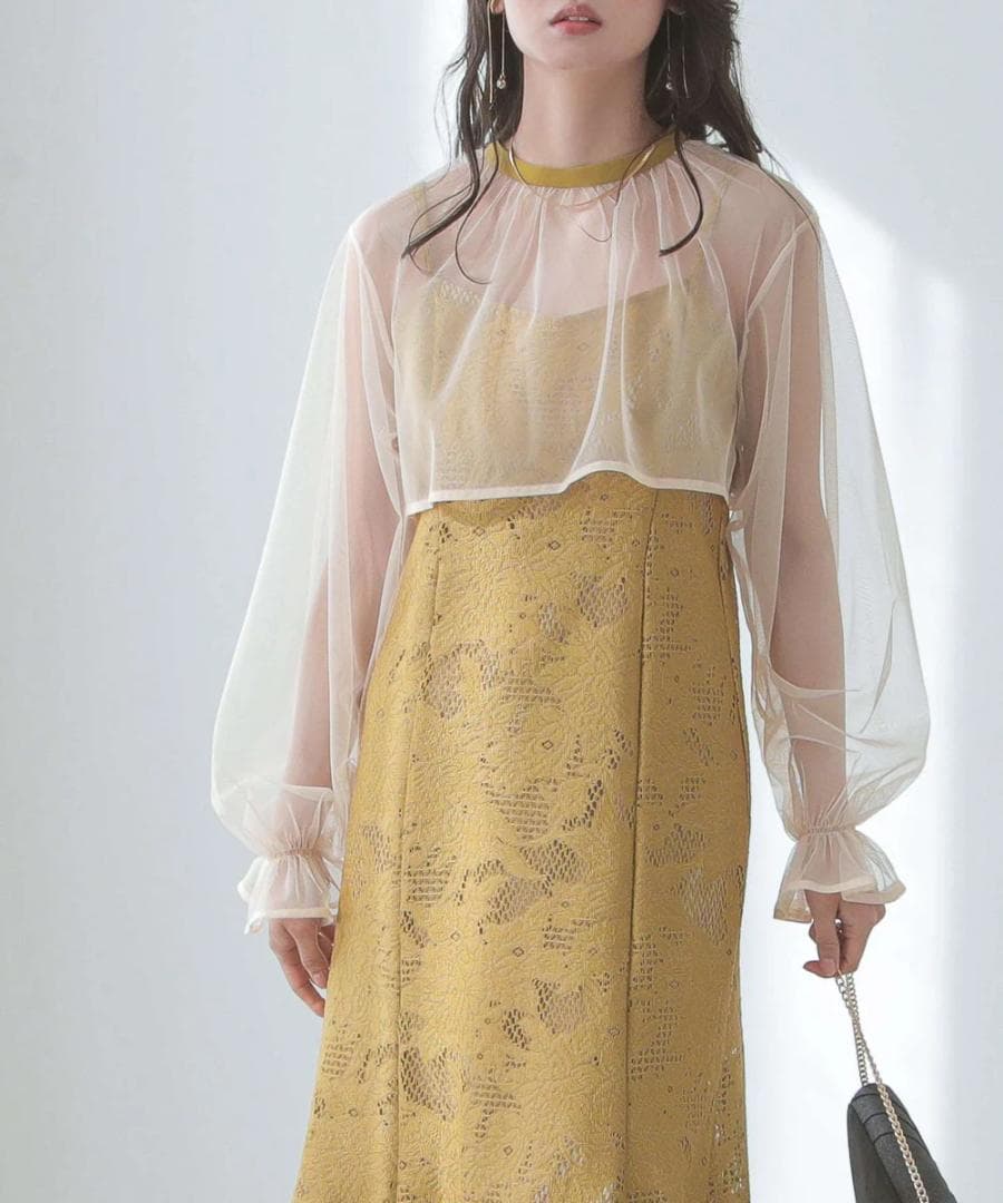 美品 kana カナ チュールボレロセット 結婚式 パーティー L大きいゆったり