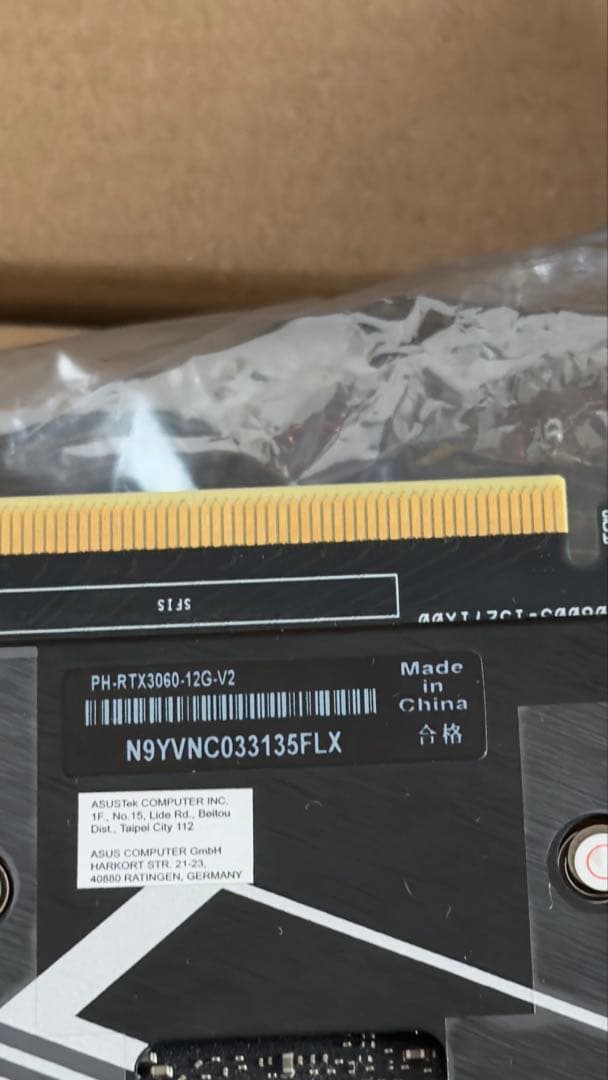 (ジャンク)ASUS GeForce RTX 3060 12GB