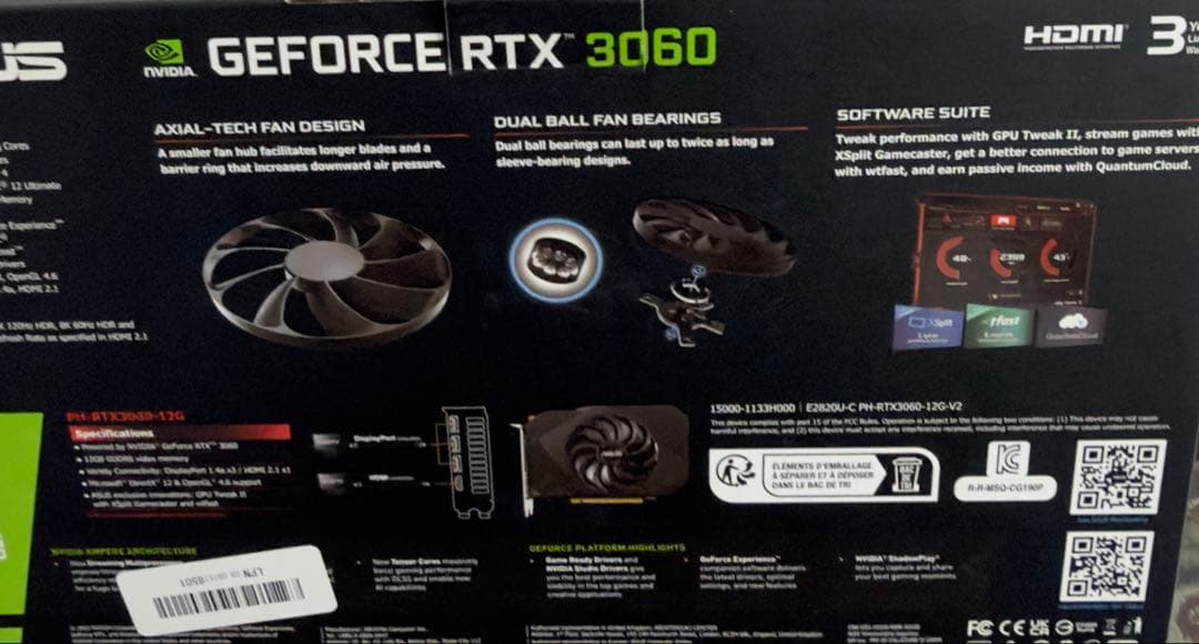 (ジャンク)ASUS GeForce RTX 3060 12GB