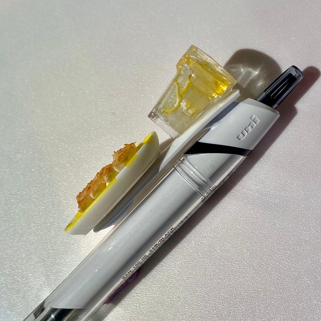 餃子デザイン ボールペン 本体 ミニチュアハイボール ミニチュアフード 0.5