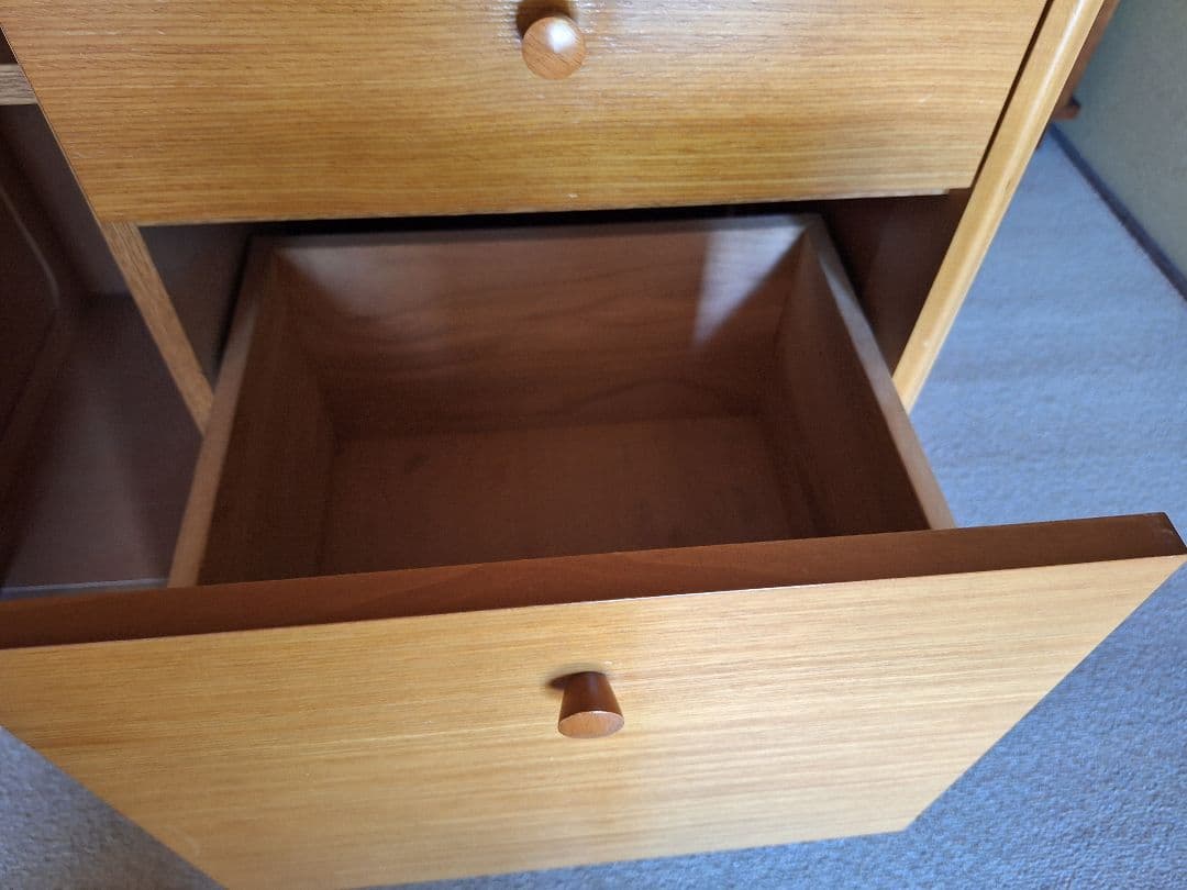 美品 カリモクkarimoku 電話台・ファックス台 引き出し付き