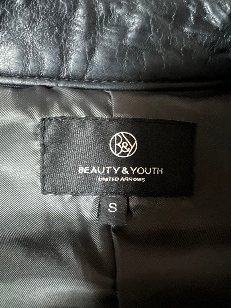 BEAUTY&YOUTH ユナイテッドアローズ　羊革シングルライダースジャケット