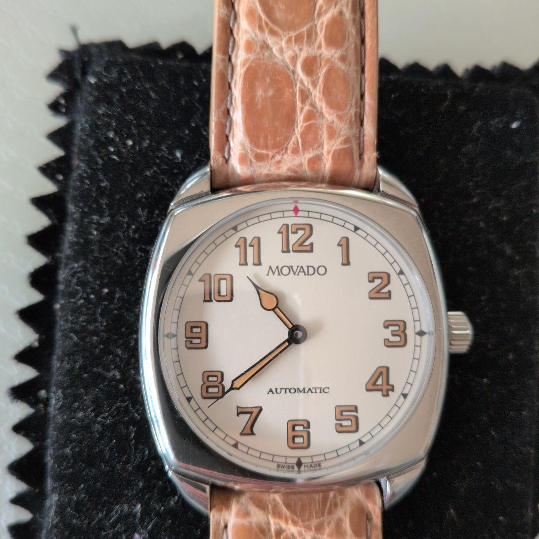 MOVADO自動巻き時計 オーストリッチストラップと尾錠付