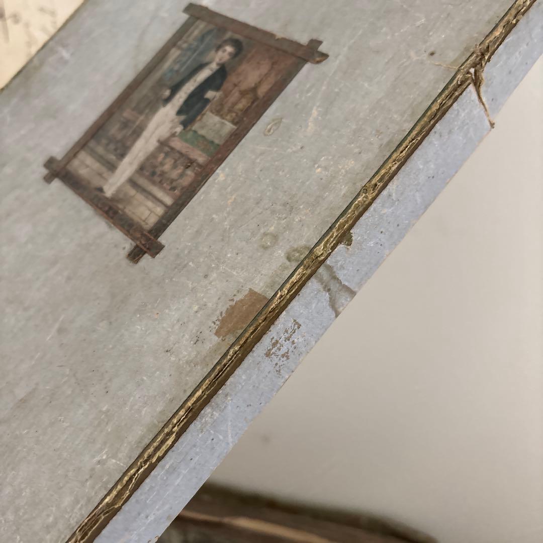 アンティーク雑貨 Old shabby paper box.