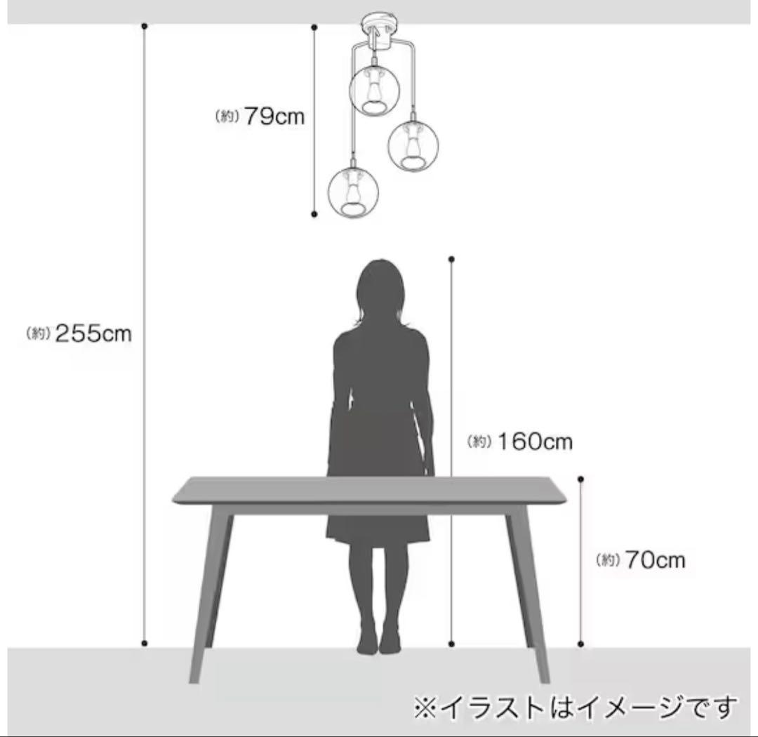 ペンダントライト VERRE 3T(グレー)