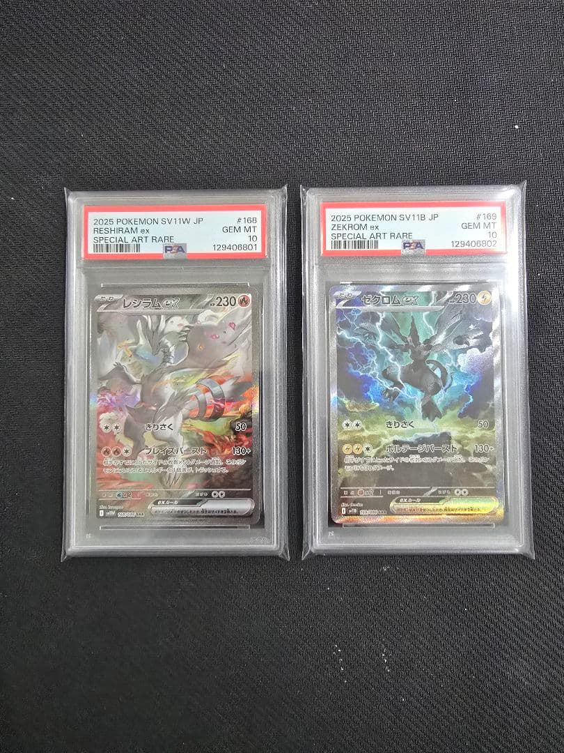 ゼクロムex レシラムex PSA10 SAR 連番
