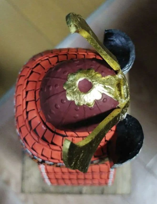 奈良　一刀彫　鎧　兜　具足　五月人形　柴田一華作