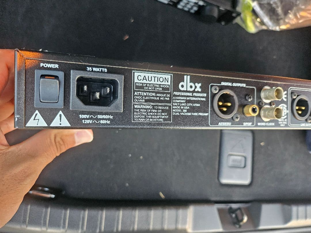 dbx 386 2ch 真空管マイクプリアンプ 通電確認のみ　中古