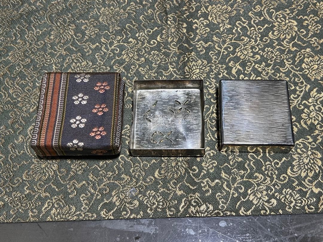 御所籠 栗田元竺 茶道具 黒楽茶碗 刷毛目茶碗 古帛紗 莨入れ 茶箱