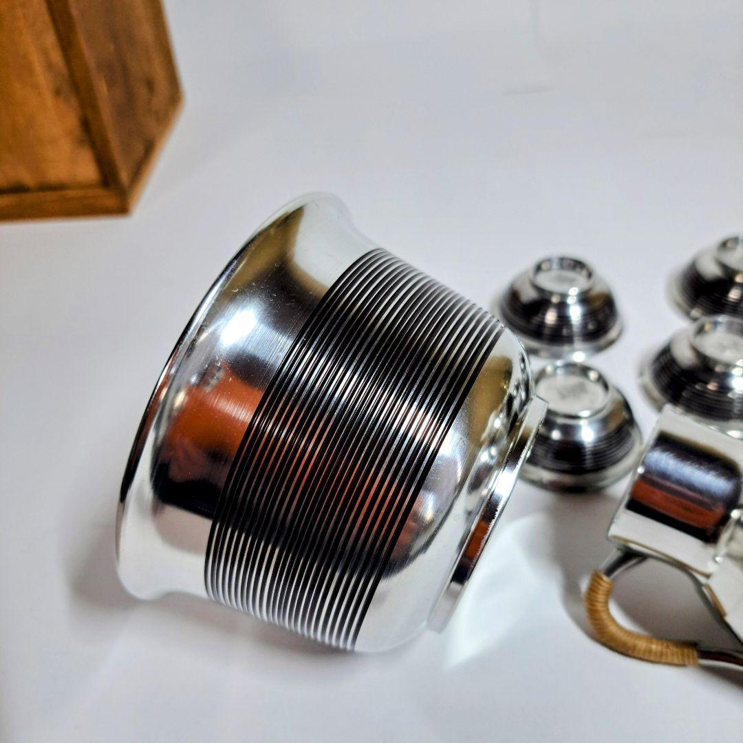 【新品未使用】錫半　酒器　本錫　ぐい呑み　徳利　ちろり　酒盃　昭和レトロ　盃