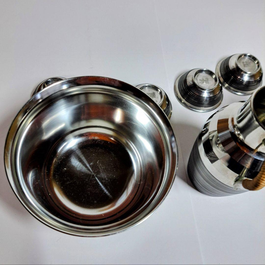 【新品未使用】錫半　酒器　本錫　ぐい呑み　徳利　ちろり　酒盃　昭和レトロ　盃