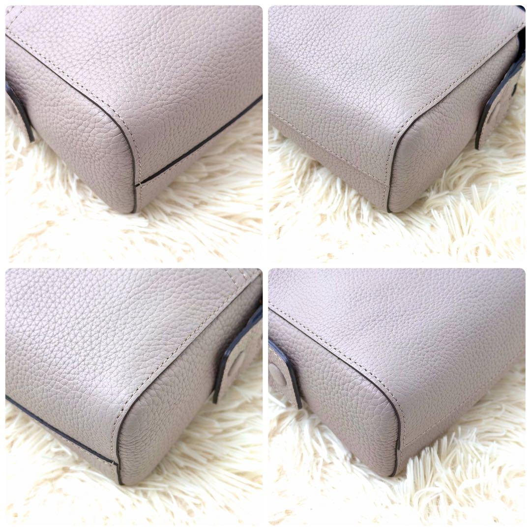 極美品✨ ペレボルサ 2way ショルダーバッグ レネット グレージュ レザー