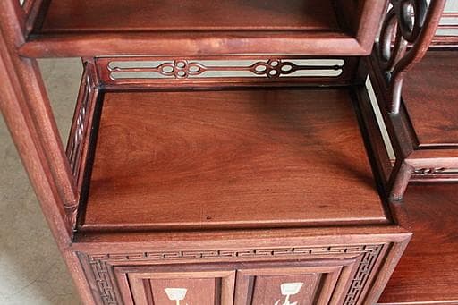 A*A様 唐木　紫檀無垢材　飾り棚　茶棚　茶箪笥　螺鈿　古家具　古民家