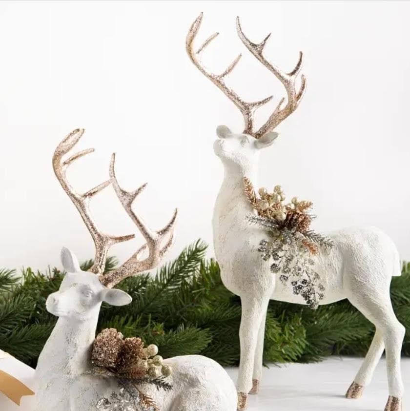 balsam hill 鹿の置物2体セット