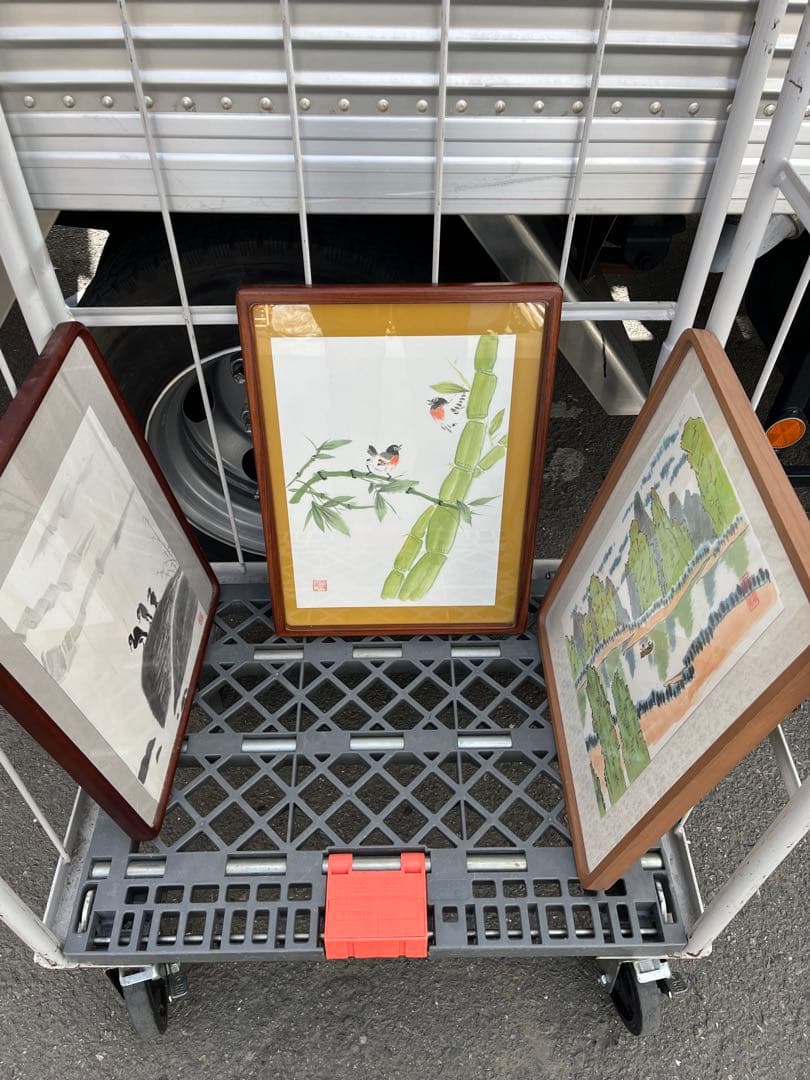 水彩画　額縁 風景画　額　自然　3点セット　現状品