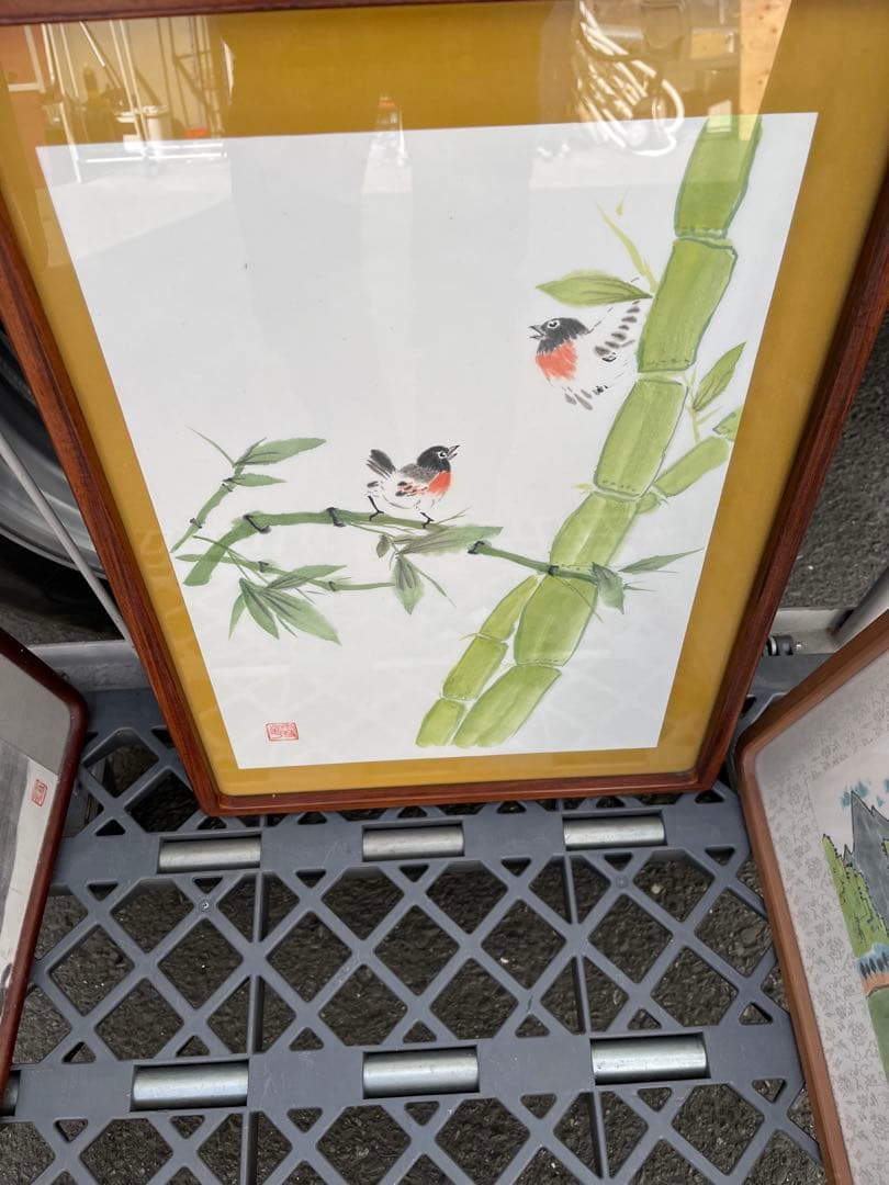 水彩画　額縁 風景画　額　自然　3点セット　現状品