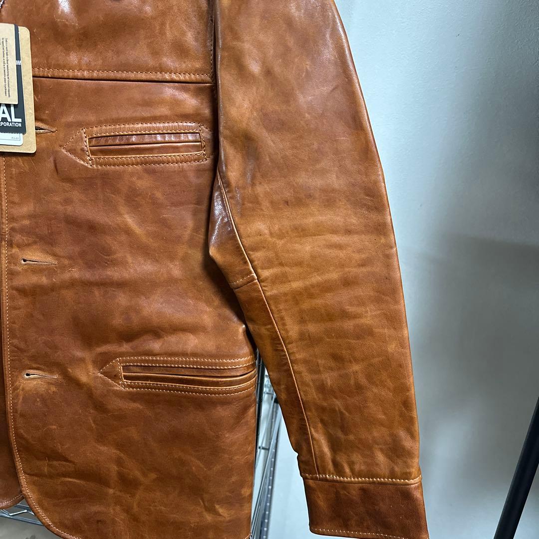 琥珀色 ワックスホースハイド スイッチマン レザージャケット