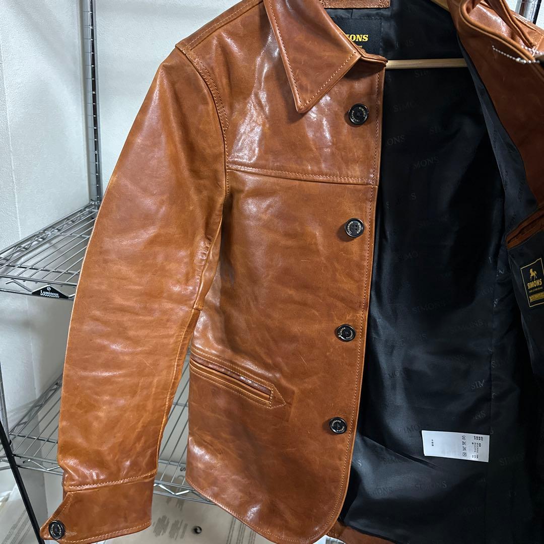 琥珀色 ワックスホースハイド スイッチマン レザージャケット