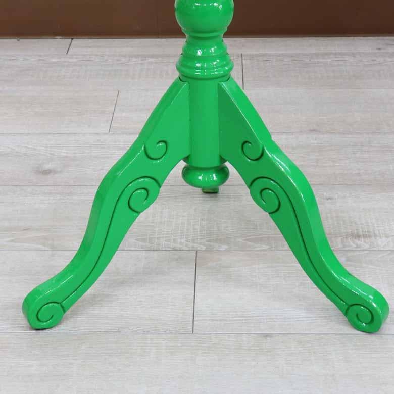 ティーテーブル イタリア グリーン 象嵌 カフェテーブル