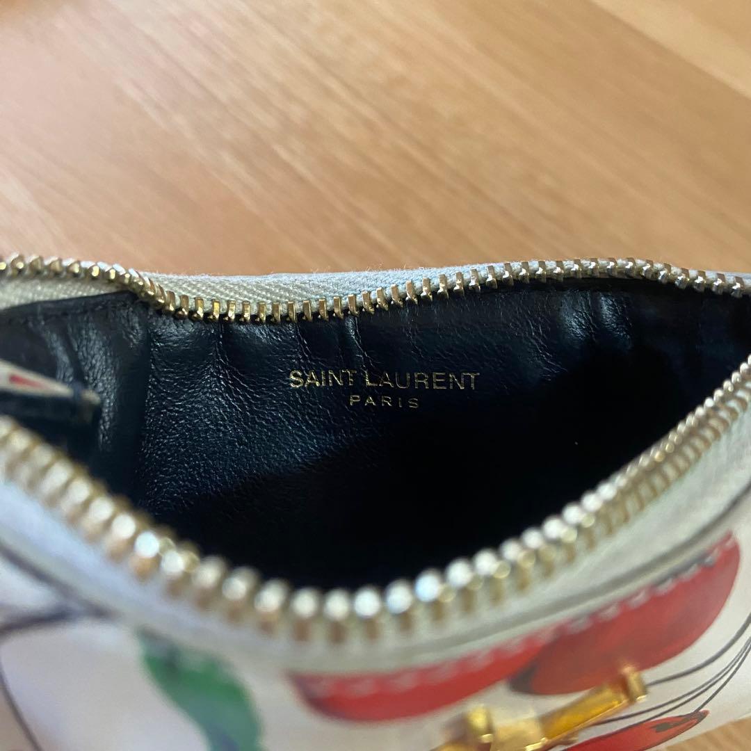 サンローラン　チェリー柄　パース