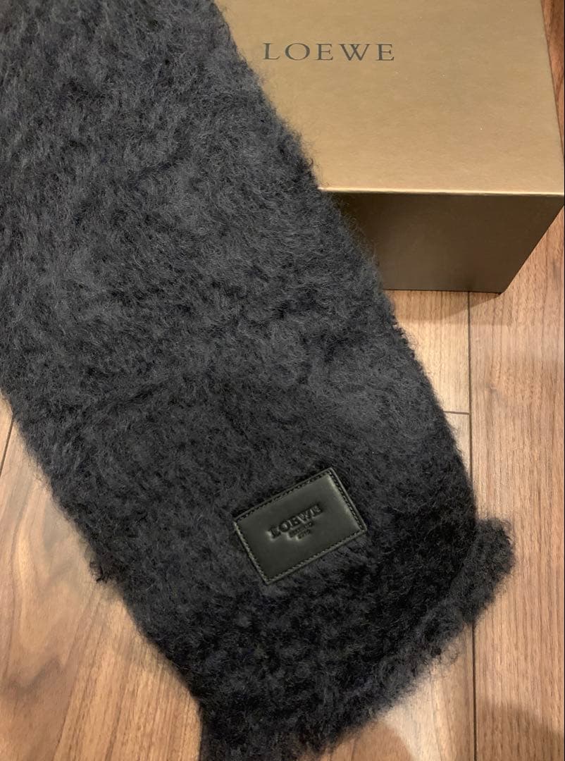 LOEWE ロエベ モヘヤマフラー 黒