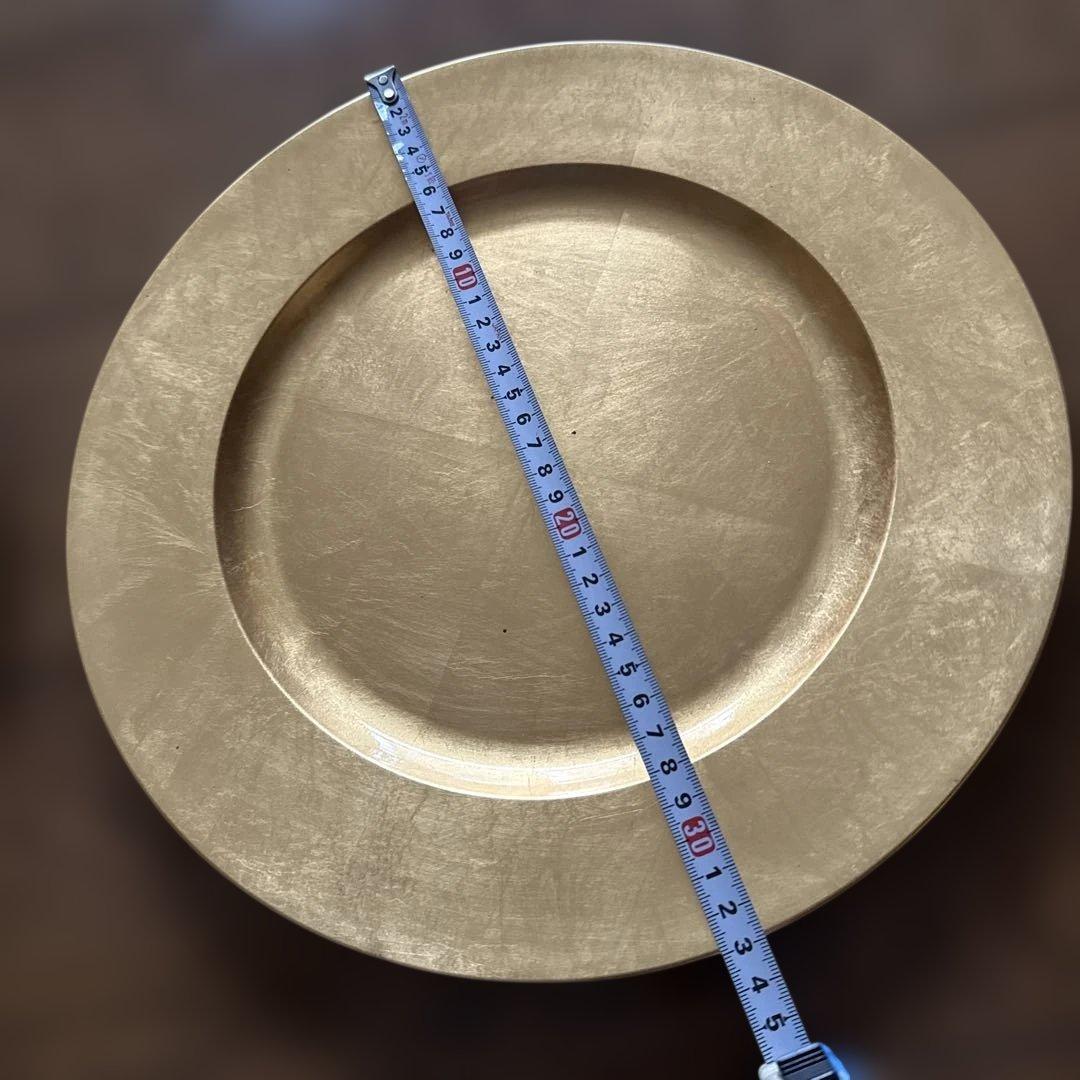 金銀箔　丸大皿