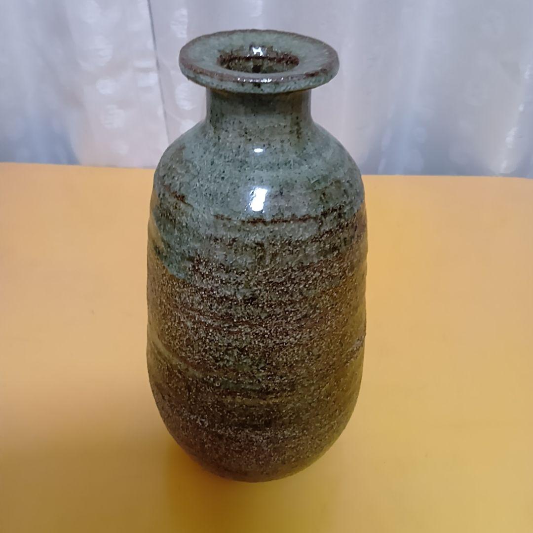 【骨董品】加藤舜陶 灰釉花生 花瓶 花入 共箱 茶道具ほぼ未使用‼️陶芸 美術品