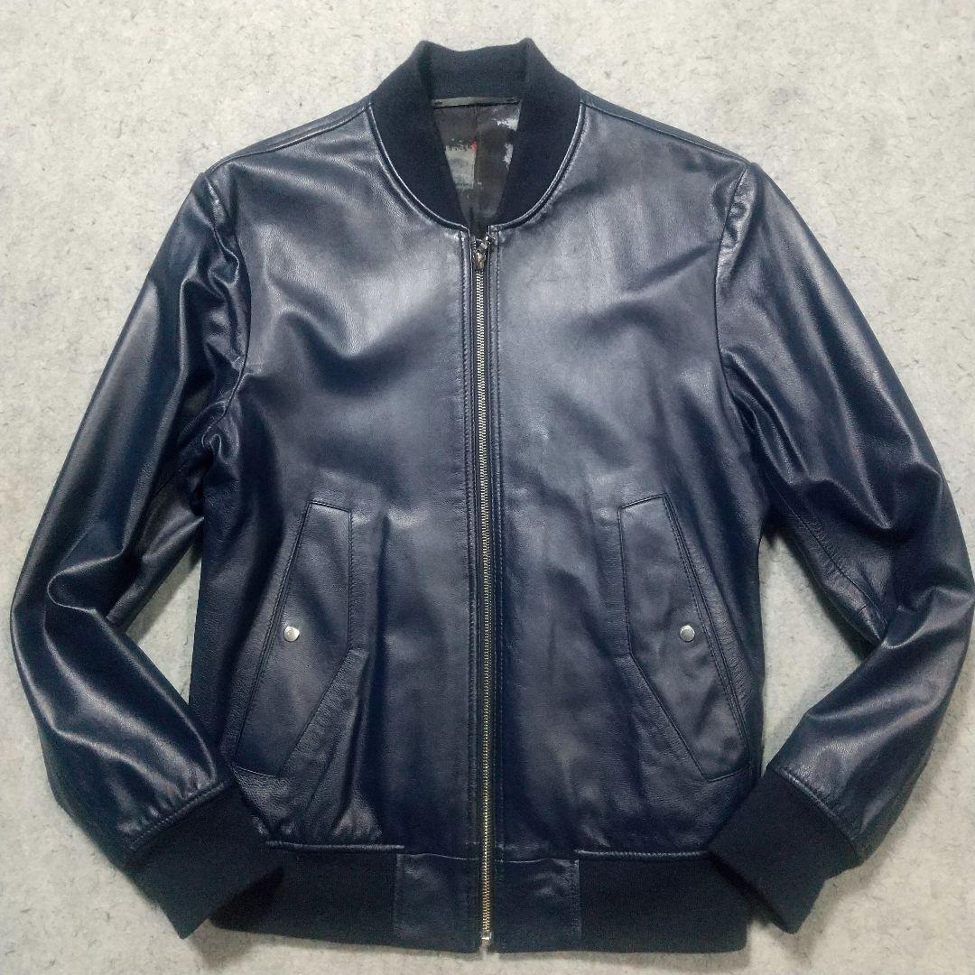 美品 ポールスミス レザージャケット ブルゾン ボンバー ma1 秋冬 アウター