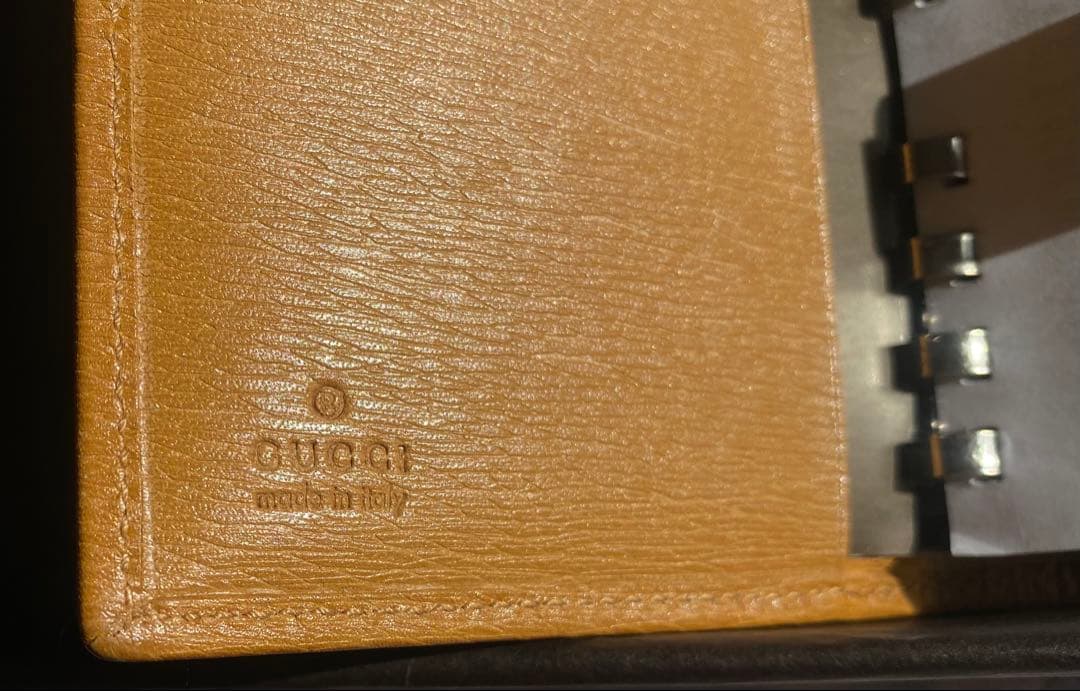 GUCCI メモホルダー／本革カバー [カラー】BLAKE（ブラウン系）