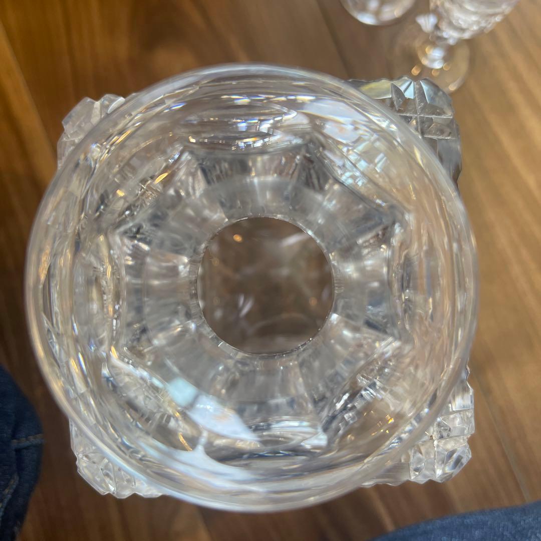 クリスタルガラス　アンティーク　デキャンタ　グラス5客セット