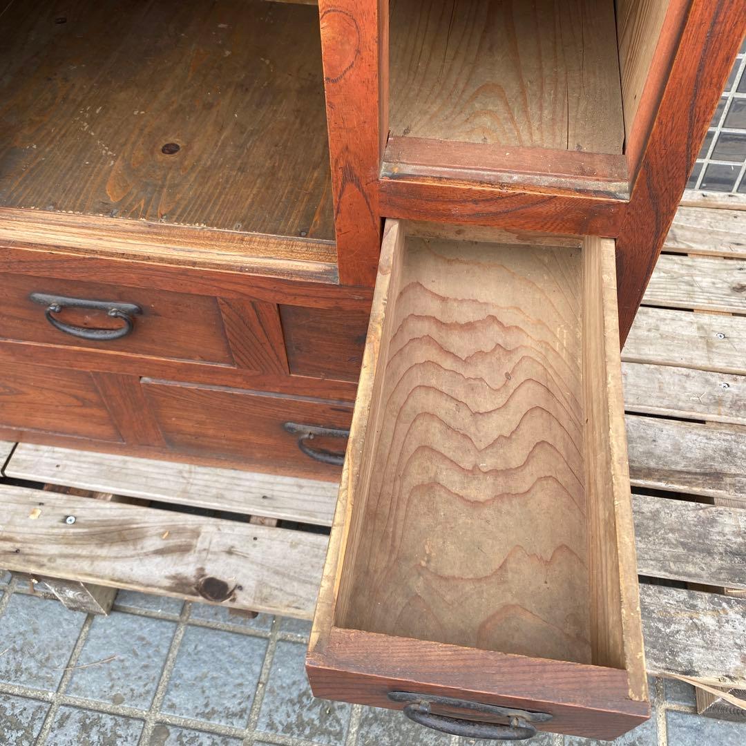 時代物 水屋箪笥 骨董品 和家具 アンティーク家具 店舗什器 古民家