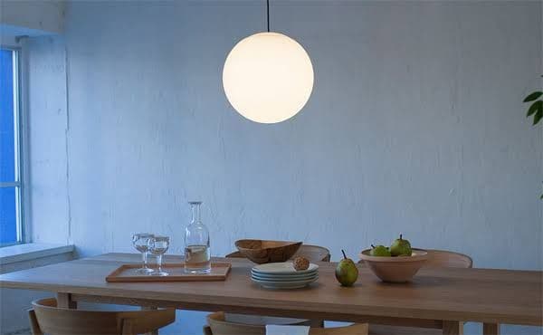 無印 ペンダントライト丸・Ｌ コード・フランジ：ホワイト + スマート電球