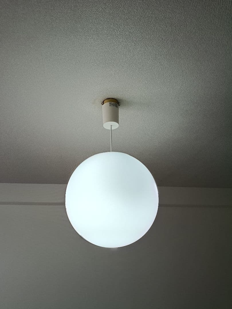 無印 ペンダントライト丸・Ｌ コード・フランジ：ホワイト + スマート電球