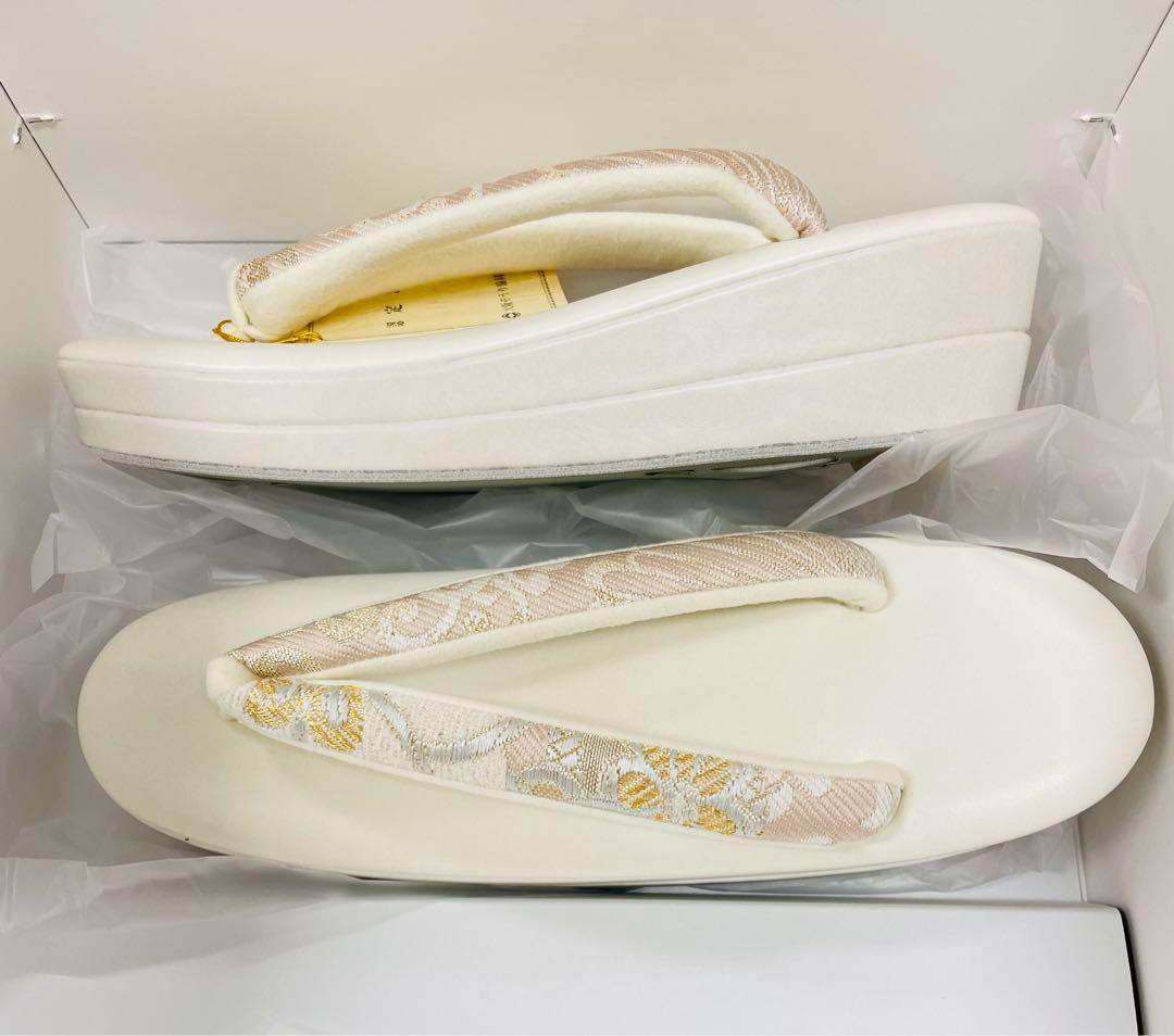 花柄刺繍 和装用バッグ 草履セット