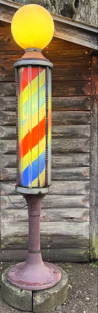 サインポール、理容店、昭和レトロ床屋さん看板、