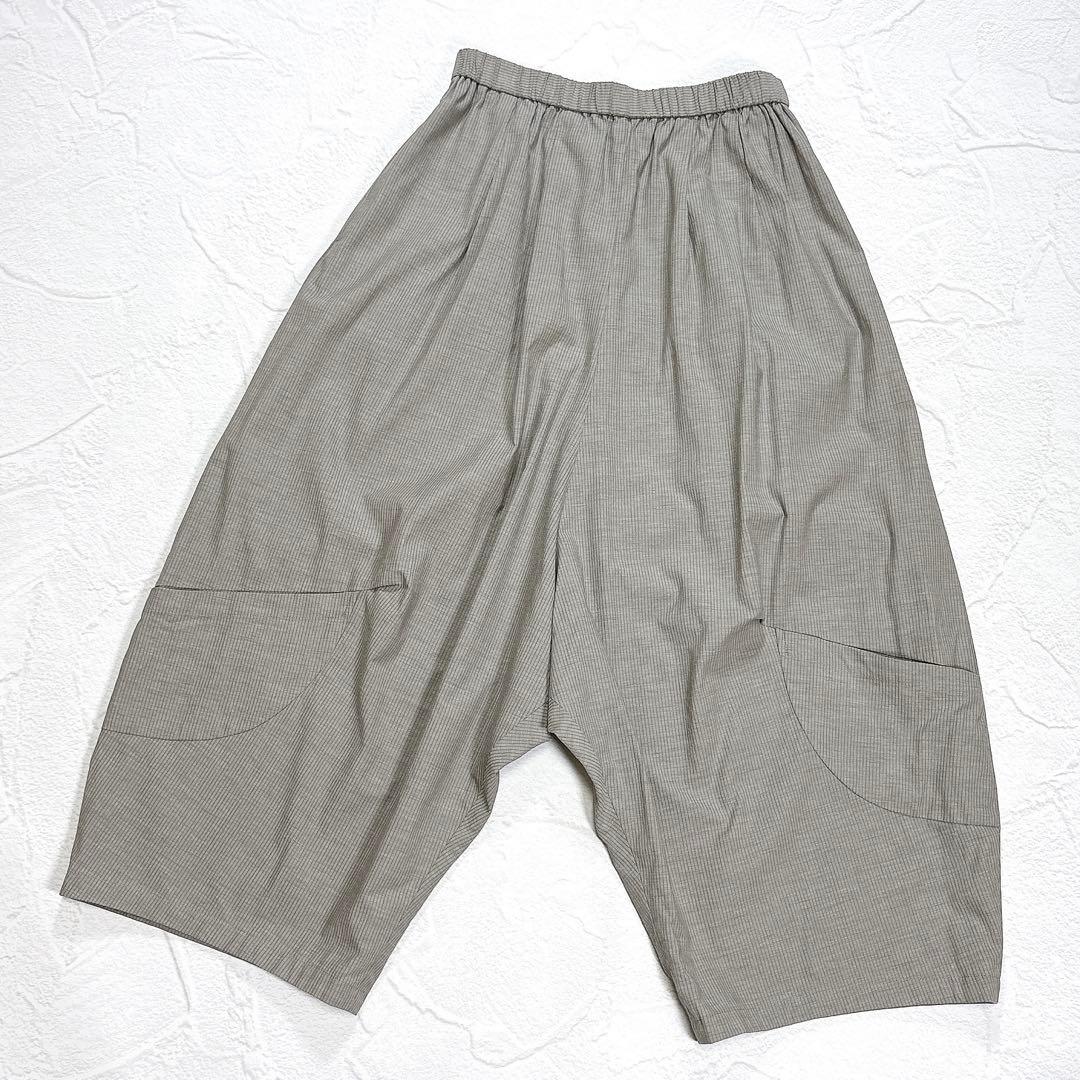 ✨美品✨近年 慈雨 サルエルパンツ ペチコート付き ストライプ イージーパンツ