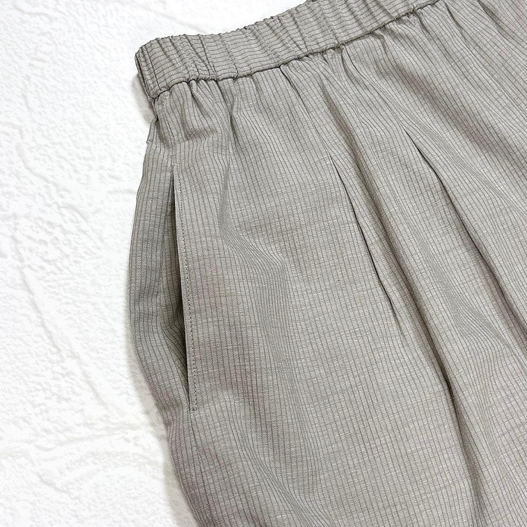 ✨美品✨近年 慈雨 サルエルパンツ ペチコート付き ストライプ イージーパンツ