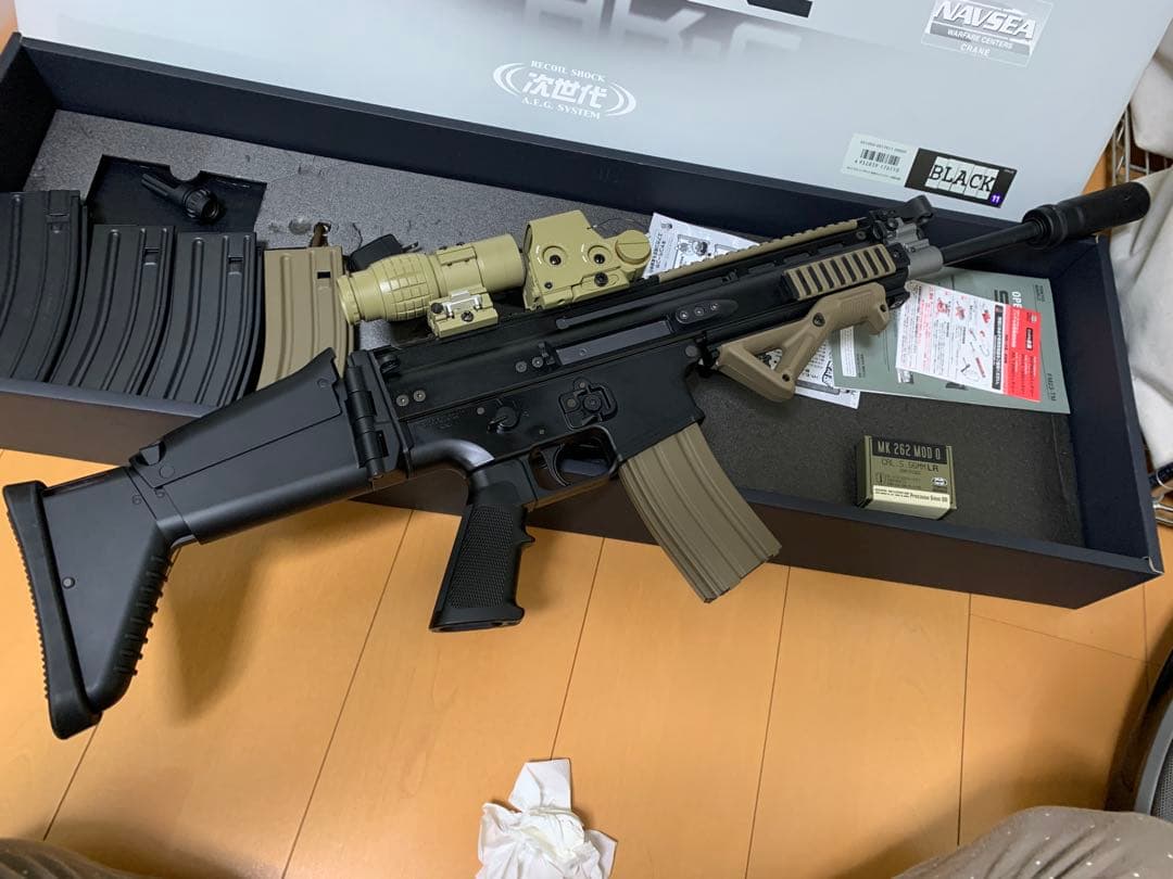 東京マルイ SCAR-L 次世代電動ガン　室内撃ちのみ　オプション多数！