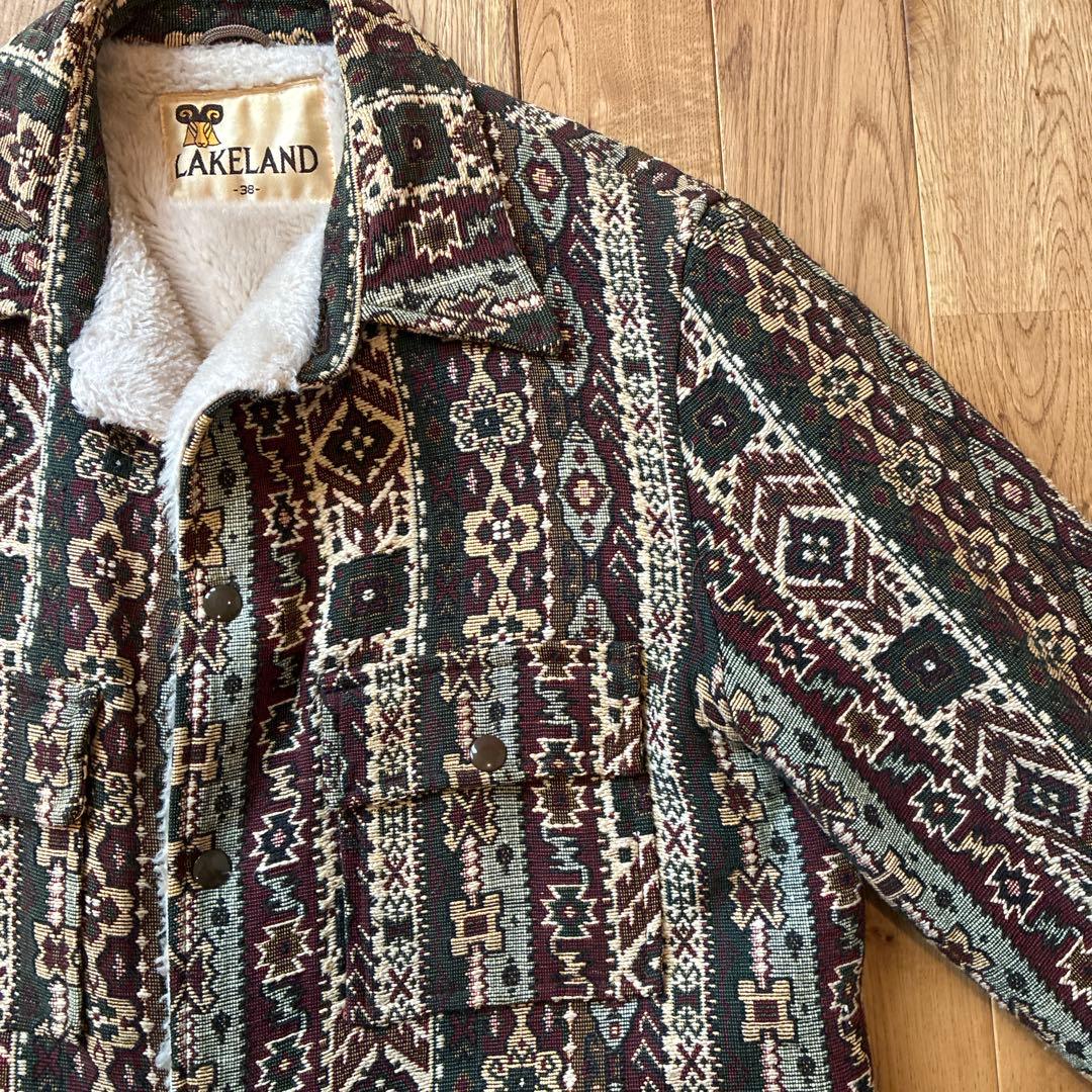 lakeland ジャガード　ジャケット　70年代