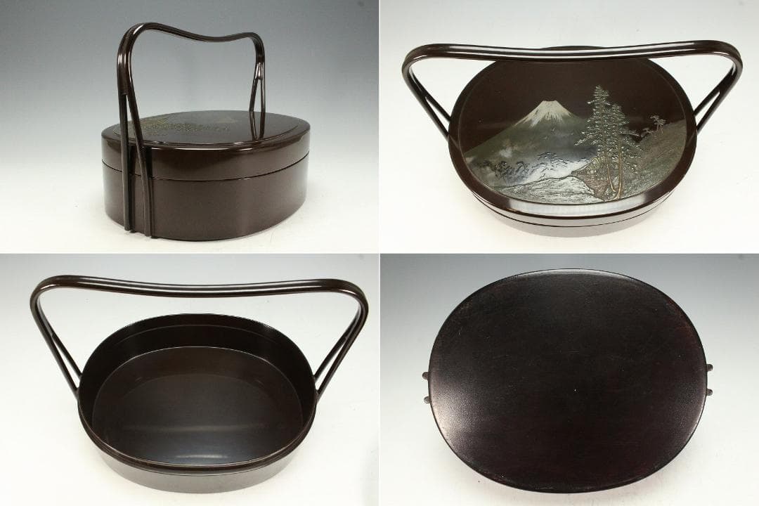 煎茶 高蒔絵 手堤茶櫃 時代物(K-A756)