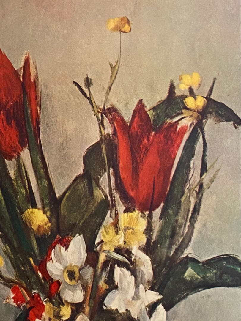 ポール・セザンヌ チューリップの花瓶 額縁 インテリア