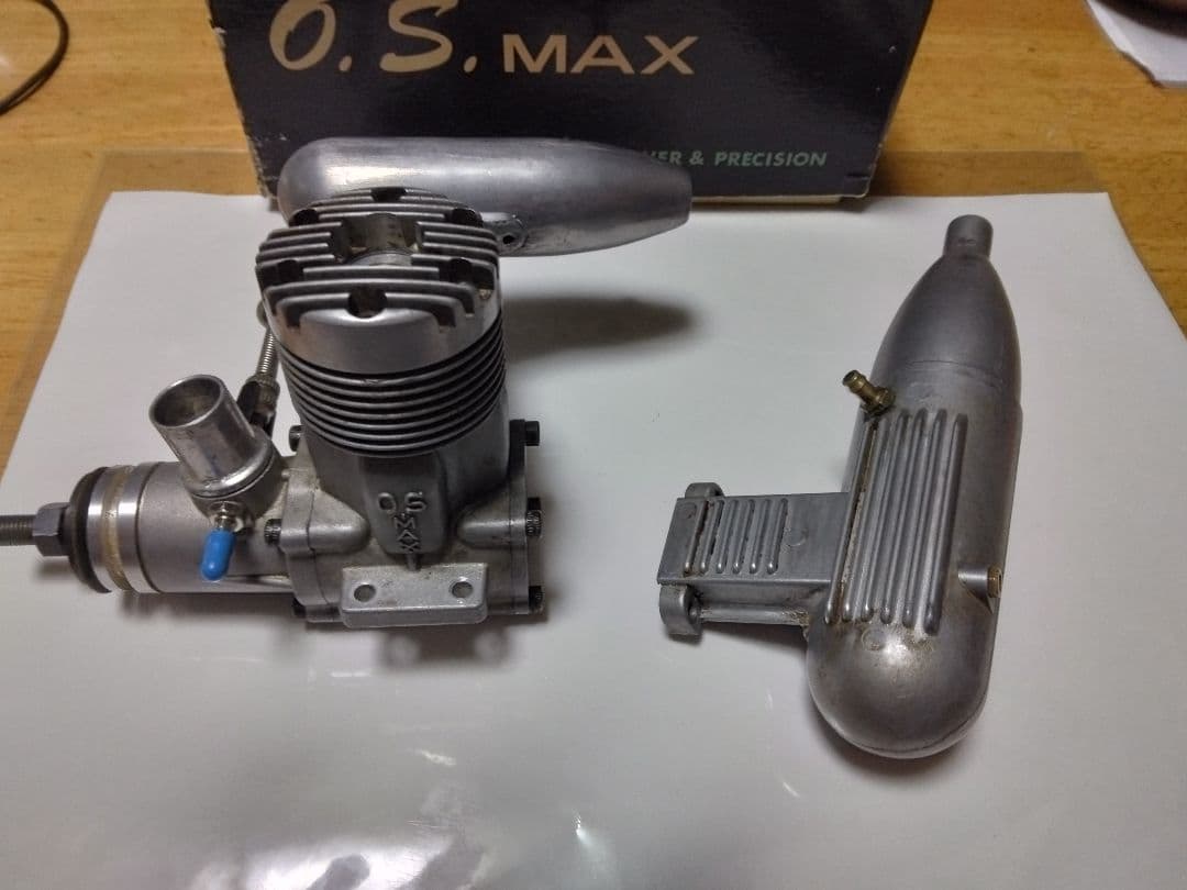 O.S. MAX 45ーFSR(CL用)中古品・(純正╋特製)マフラー付き