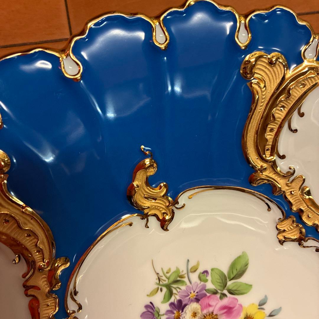 美品　マイセン　グランツゴールド　飾皿