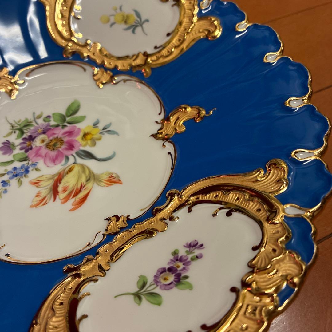 美品　マイセン　グランツゴールド　飾皿