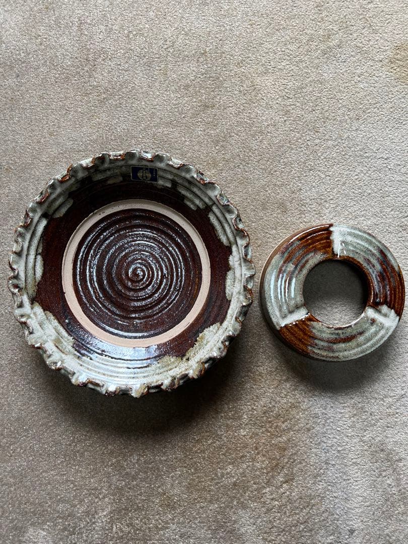 灰皿 火恵山焼 陶楽作 長崎 陶器 工芸品 民藝 美術