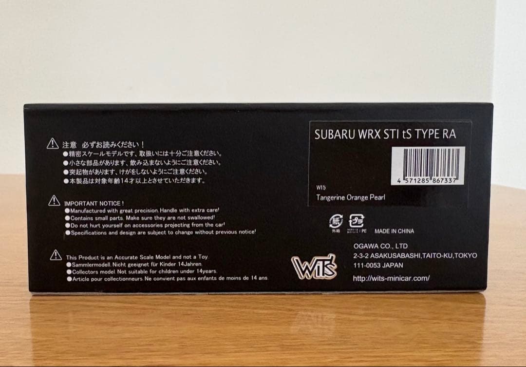 絶版 新品 未開封 WIT’S 1/43 WRX STI tS TYPE RA